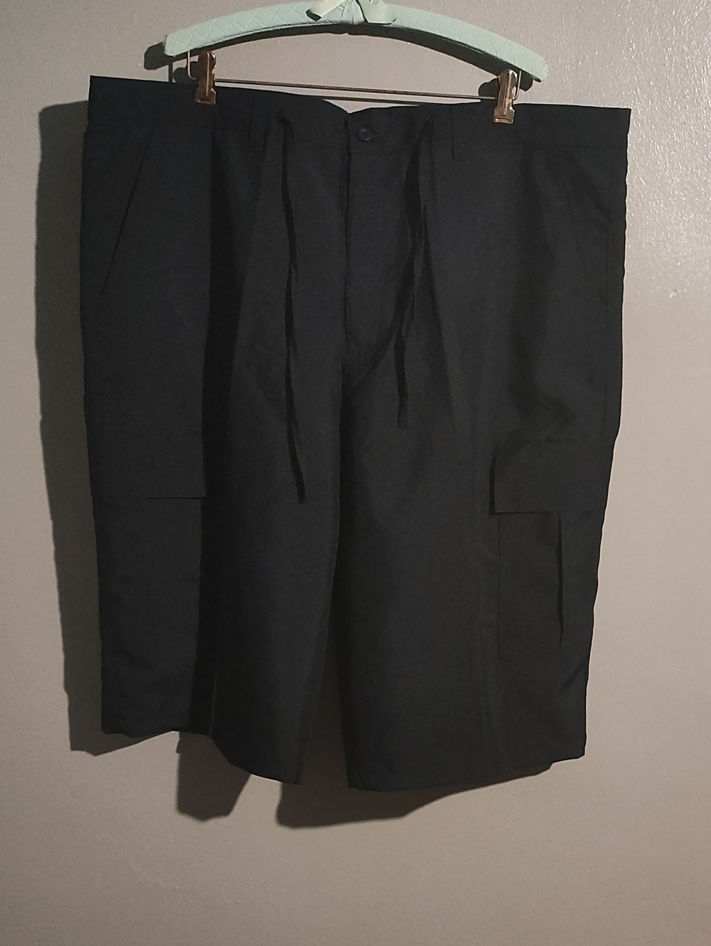 True Rock Men's Navy Blue Cargo Drawstring Shorts